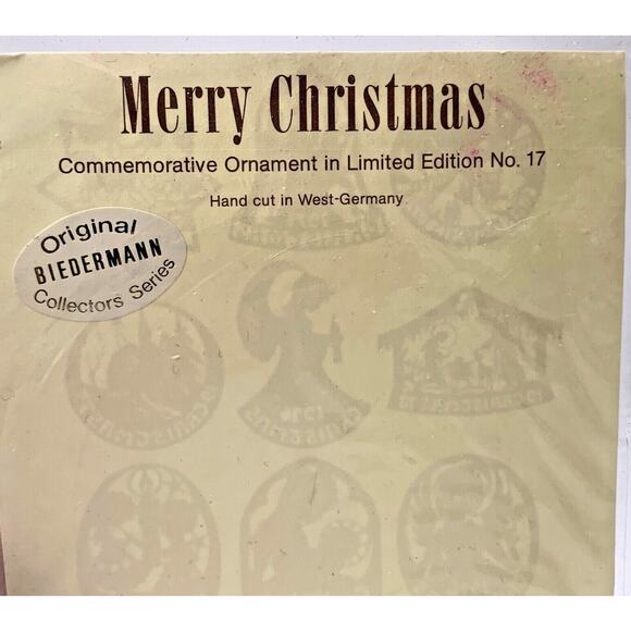 1986 Biedermann Hand-cut Brass Christmas Ornament #17 Boy and Girl‎ Signed - Picture 5 of 6